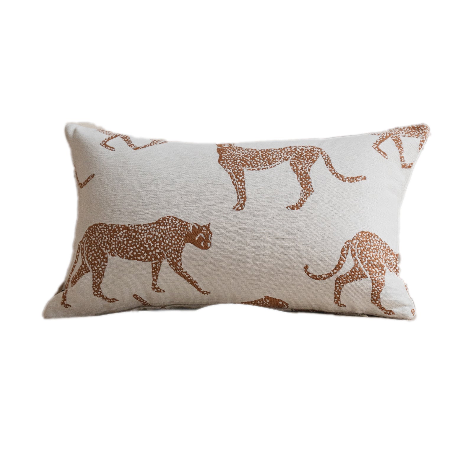 Croker Horse Throw Pillow Cushion Covers - Orange Leopard Cheetah Chenille Jacquard Embroidery Couch Sofa Pillow Covers for Living Room Bedroom