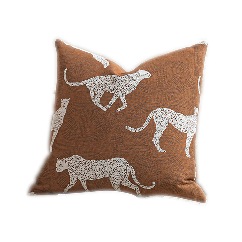 Croker Horse Throw Pillow Cushion Cover - Leopard Cheetah Pattern Chenille Jacquard Embroidery Luxury Modern Fashion Style Couch Sofa Pillow Cover for Living Room Bedroom