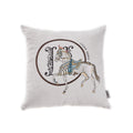 Croker Horse 18x18'' inches Throw Pillow Cushion Covers Set Pack of 2 Pcs - Luxury Horse Embroidery Modern Style Couch Sofa Pillow Cover for Living Room Bedroom (White)