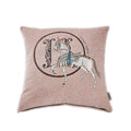 Croker Horse 18x18'' inches Throw Pillow Cushion Covers Set Pack of 2 Pcs - Luxury Horse Embroidery Modern Style Couch Sofa Pillow Cover for Living Room Bedroom (Beige)
