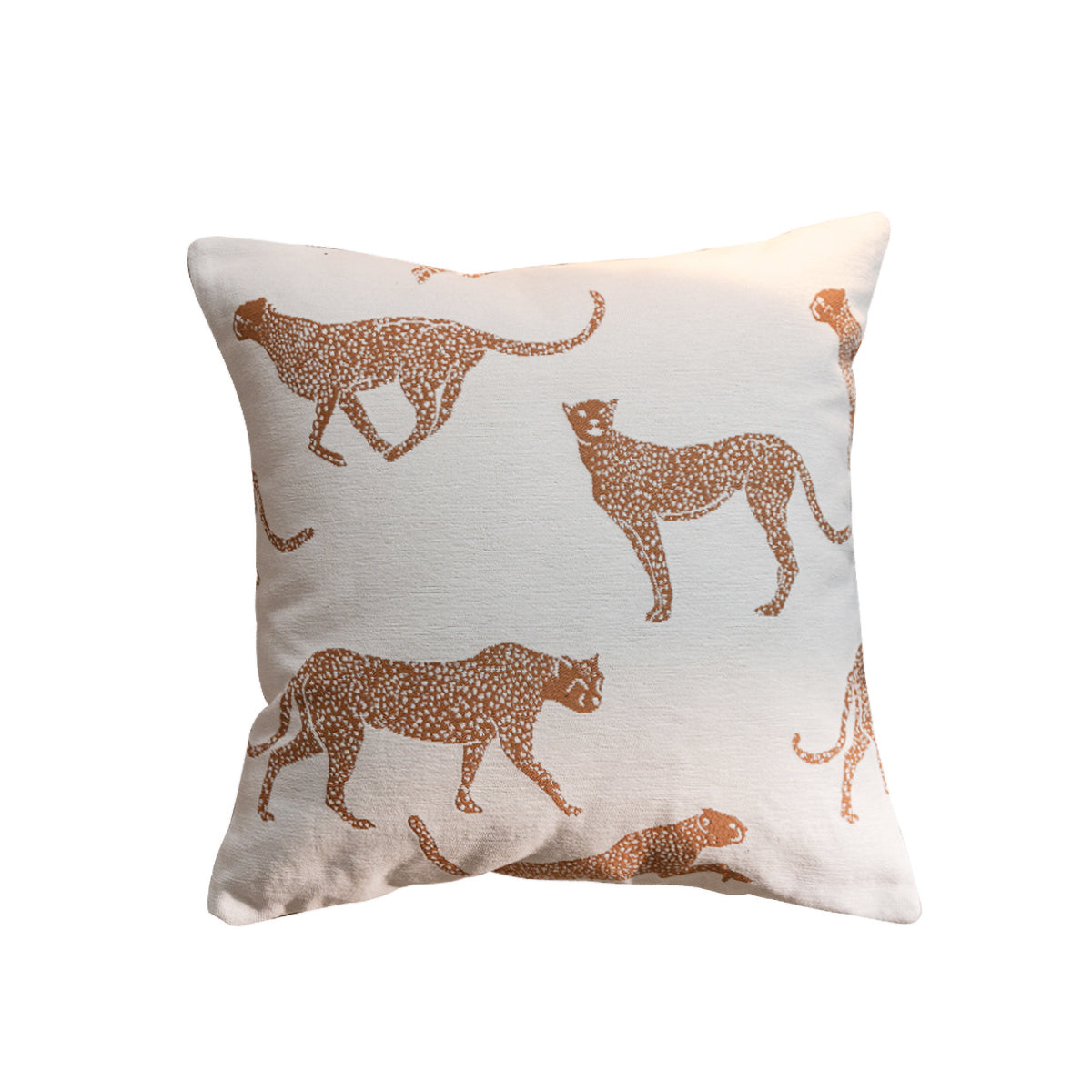 Croker Horse Throw Pillow Cushion Covers - Orange Leopard Cheetah Chenille Jacquard Embroidery Couch Sofa Pillow Covers for Living Room Bedroom