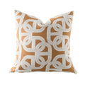 Croker Horse Throw Pillow Cushion Cover - Orange Pig Nose Horseshoe Pattern Chenille Jacquard Embroidery Luxury Modern Style Couch Sofa Pillow for Living Room Bedroom