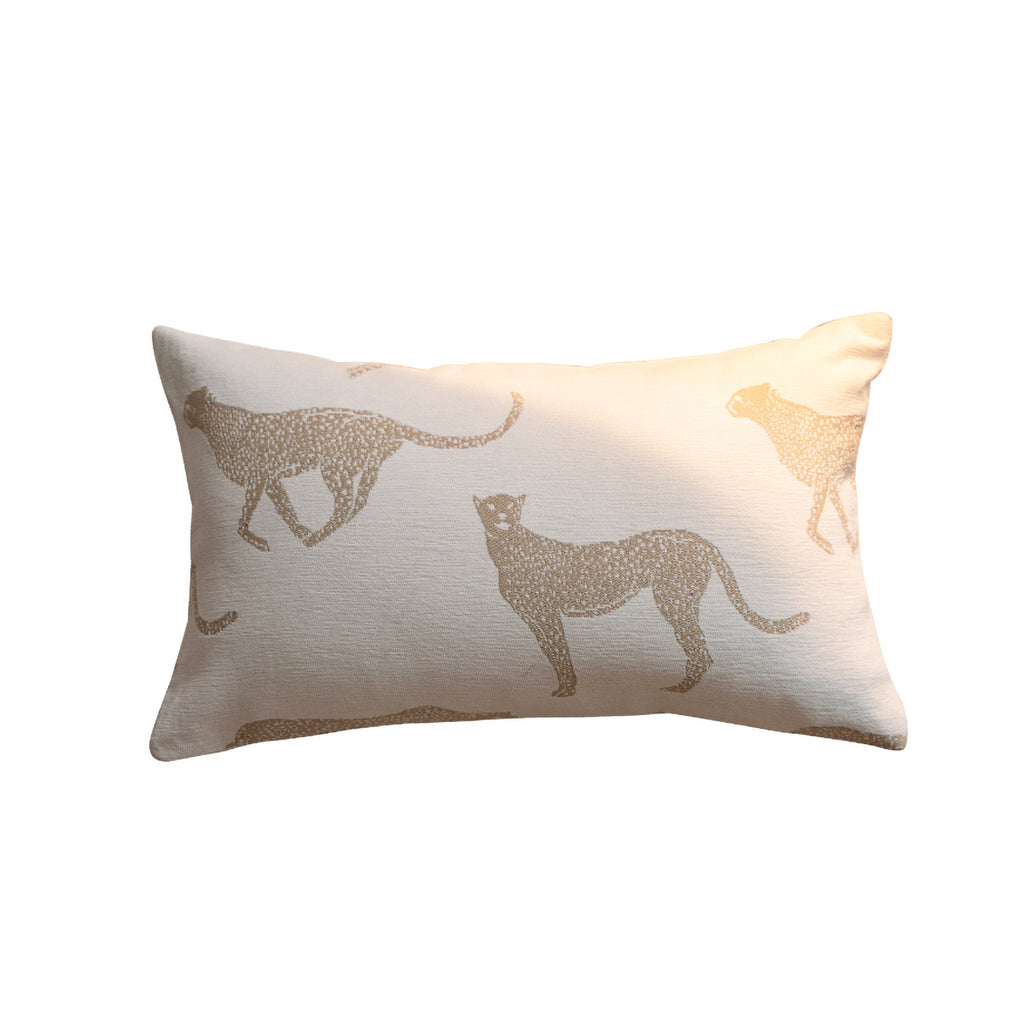 Croker Horse Throw Pillow Cushion Covers - White Leopard Cheetah Chenille Jacquard Embroidery Couch Sofa Pillow Covers for Living Room Bedroom