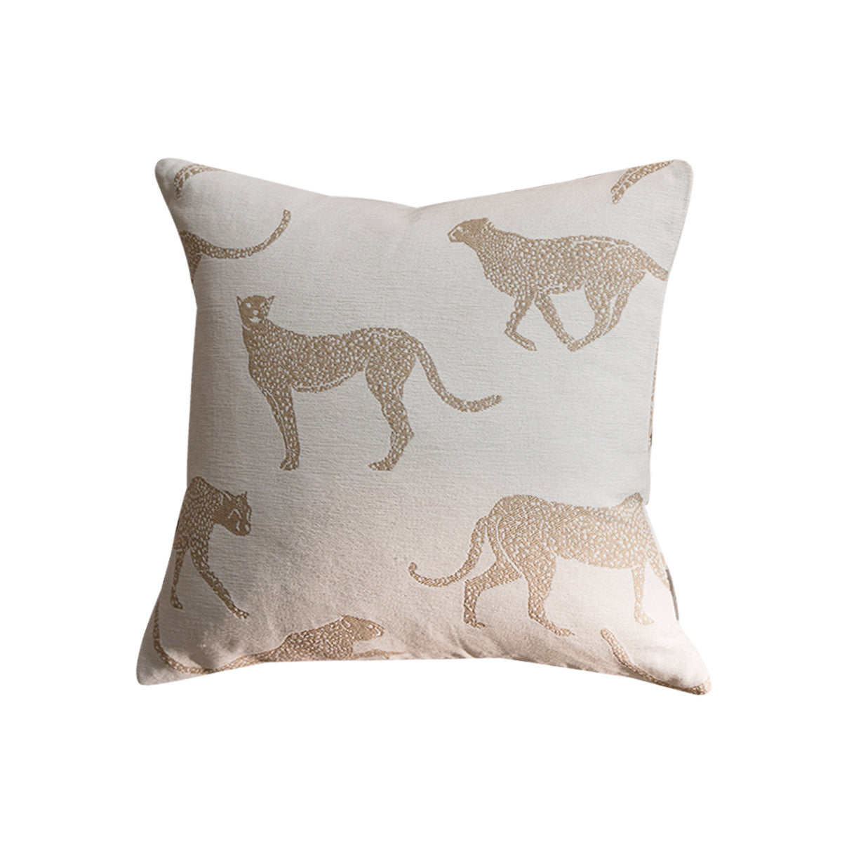 Croker Horse Throw Pillow Cushion Covers - White Leopard Cheetah Chenille Jacquard Embroidery Couch Sofa Pillow Covers for Living Room Bedroom